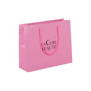Buy cheap Glossy Lamination Coated Paper Bags Packaging Cosmetic With Handle from wholesalers