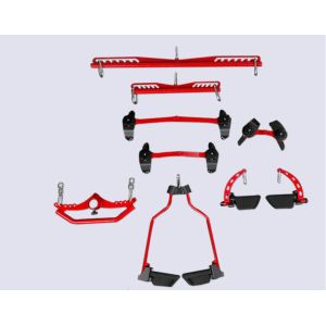 8pcs/set Gym back handle Back muscles training rowing high position low pull
