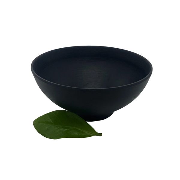 Quality Home Matte Black Melamine Soup Bowl Dinnerware 8'' Deep Round for sale