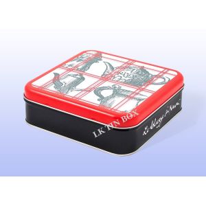 Buy cheap 3d Embossed Metal Rectangular Tin Box With Hinged Lid , Rectangular Cookie Tins from wholesalers