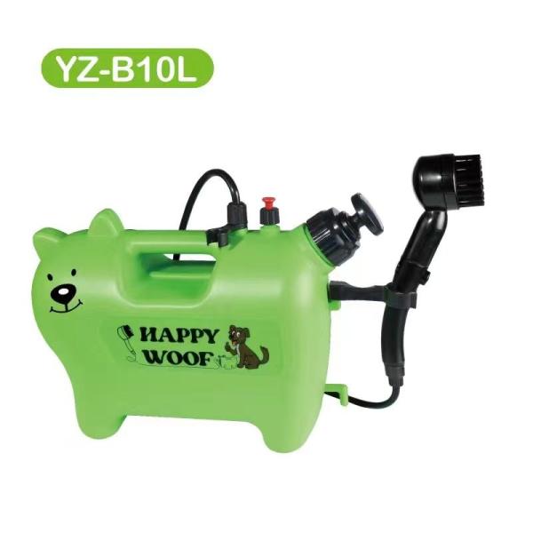 Buy cheap 10L portable dog washer with Power Brush Green Portable Pet Washing Device Pet Cleaning Factory from wholesalers