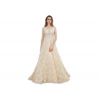Buy cheap Applique Beading Long Wedding Dresses With Sash / Sexy Evening Gowns product