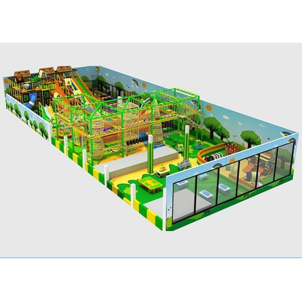 Jungle Theme Commerical Indoor Playground Equipment With Trampoline And