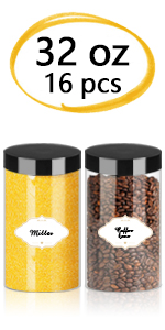 32oz plastic jars with lids