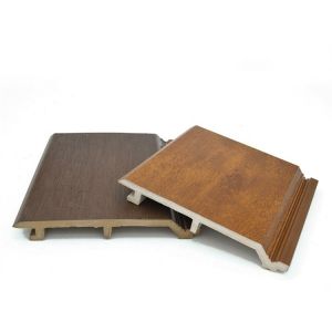 China Easy Installation Grey WPC Wall Panel for PVC/WPC Waterproof Facade Covering Panels on sale