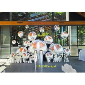 China 1 Meter PVC Silver Shiny Mirror Balloons For Party Decoration Or Art Installation on sale