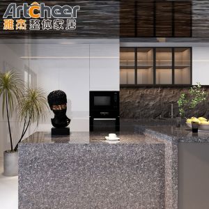 Buy cheap Modular Kitchen Cabinets American Style Custom Design with Solid Wood and Quartz Top from wholesalers