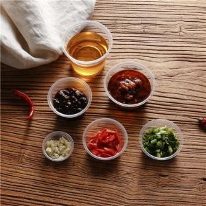 Buy cheap Disposable Plastic Multiple Specifications Hinged Mini Sauce Cup With Lid from wholesalers
