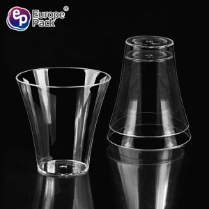 Buy cheap Disposable plastic tableware clear 85ml dessert cups mini for party from wholesalers