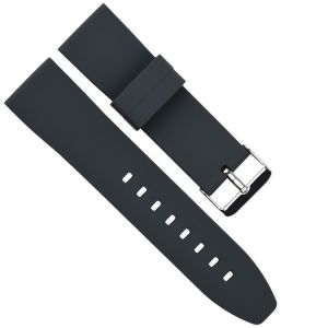 Buy cheap Flat 24mm Mens Rubber Watch Bands With Square Holes from wholesalers