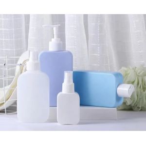 Buy cheap Square HDPE Cosmetic Packaging Plastic Shampoo Bottles With Lotion Pump from wholesalers