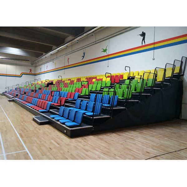 Quality Custom Designed Retractable Bleacher Seating Nose Mounted Spectator Bleacher for sale