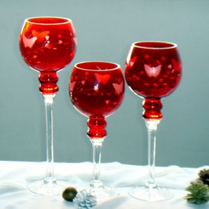 Buy cheap Tulip Shape Long Stem Candle Holders With Engrave Pattern from wholesalers