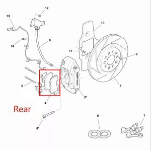 Buy cheap For Aston Martin BD9 & V8-Vantage Rear Brake Pad Kit With Sensor OEM 7G43-2C562-AA from wholesalers