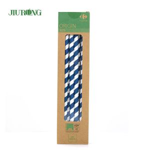 Buy cheap Food paper biodegradable straws Packaging Stripes Eco Friendly OEM ODM from wholesalers