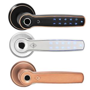Customized Logo Electronic Door Lock Anti Peep Smart Cylinder Lock