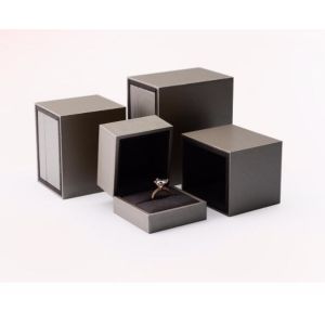 Buy cheap leatherette paper and microfiber insert for ring necklace watch bracelet custom jewelry box from wholesalers