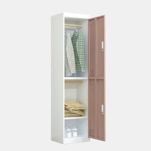Buy cheap 2 Doors Metal Locker Cabinet Vertical Standing With Hanger from wholesalers