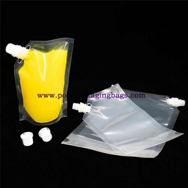 Buy cheap Custom Clear Plastic Liquid Drinking Stand Up Pouch With Spout from wholesalers
