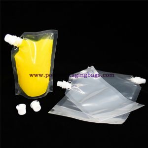 Buy cheap Custom Clear Plastic Liquid Drinking Stand Up Pouch With Spout from wholesalers