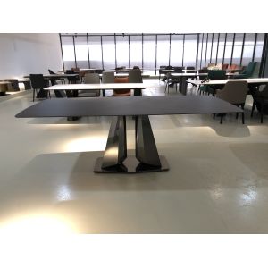 Made In China Modern Luxury Rectangular Dining Table Marble Slate Stone Top