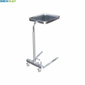 BR-SOT04 Height Adjustable Hospital Tray Stand With Post Mayo Trolley