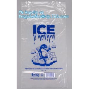 Buy cheap COMPOSTABLE customized ice bag with drawstring, Food Industrial Use Plastic Wicket Ice Bag, ice bag on roll, Ice Bags wi from wholesalers