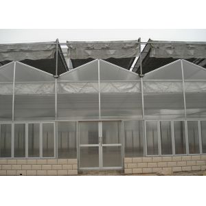 Buy cheap Customized Poly Tunnel Greenhouse Multi Span Agricultural polycarbonate tunnel greenhouse from wholesalers