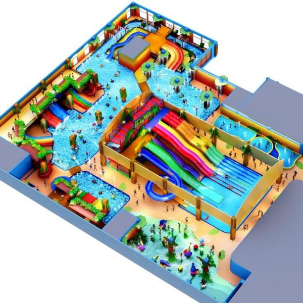 Buy cheap Indoor Water Park Design Children Water Playground Design With Water Slide And Splash Pad from wholesalers
