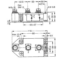 Buy cheap MCC250-08io1 Thyristor Modules Thyristor/Diode Modules  IXYS IGBT Power Module from wholesalers