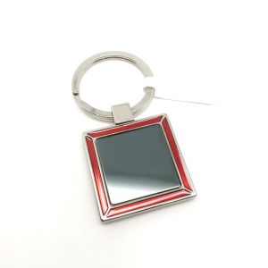 Buy cheap Red Zinc Alloy Metal Keychain Holder With Customized Logo 34x72x5mm from wholesalers