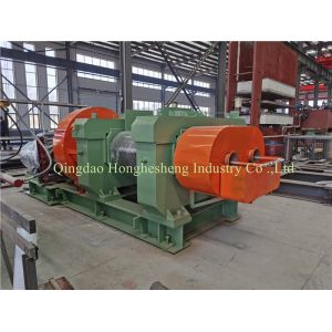 Double Roller Rubber Crusher 40 Mesh 120 Mesh For Waste Tyre Recycle