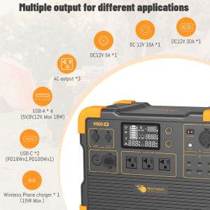 Buy cheap 2200W UPS Solar Generator with 1536Wh LFP Lithium Battery 600W Solar Panel Input and 2 Hours Charging Time product