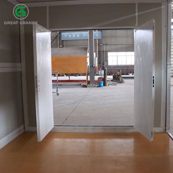Front Wall Prefabricated Folding Container House Collapsible Thermal Insulation