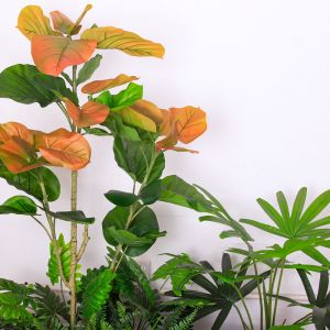 Buy cheap Simulation Artificial Potted Floor Plants Silk Tree Bedroom Decoration from wholesalers