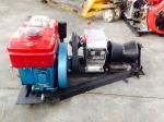 Power Construction 1T Diesel Cable Winch With Water Cooled Diesel Engine