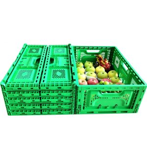 Buy cheap Silk Printing Plastic Folding Collapsible Mesh Storage Moving Crates 23.62"*15.75"*8.66 from wholesalers