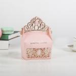 Buy cheap 230g Whitecard Elegant Crown Childrens Wedding Favour Boxes from wholesalers