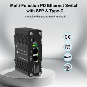 Buy cheap Mini Industrial Gigabit Ethernet PD Switch with Type-C Output from wholesalers