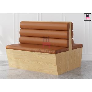 Buy cheap 3 Channles Back Melamine Structure Upholstered Restaurant Booth from wholesalers