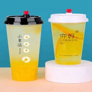Buy cheap Eco - Friendly 16oz Disposable Bubble Tea Cups Clear Plastic Cups from wholesalers
