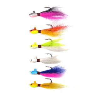 Buy cheap 3D eyes bucktail jig saltwater fishing lure 6 pieces 1/2 oz 1/4 oz 3/8 oz 1 oz from wholesalers