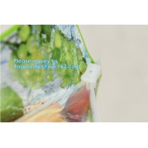 Reusable PP PET PE Material Grape Packing Bags With Slider, slider zipper grape