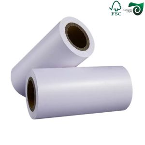 Buy cheap FSC 40gsm 60gsm Single Side Glossy Glassine Paper For Label Backing White Yellow Blue from wholesalers
