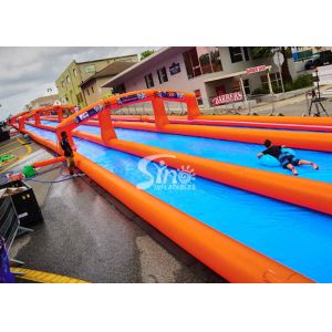 Buy cheap 1000 ft commercial use outdoor double lane inflatable water slide N slip on sale for water parties fun from wholesalers