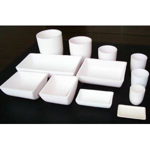 Buy cheap High Purity Alumina Ceramic Crucible , Multi Capacity Alumina Crucible Boat from wholesalers