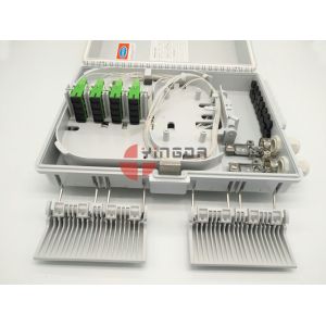 Buy cheap 1X8 SC APC PLC Splitter FTTH Drop Cable Fiber Optic Termination Panel Plastic White 2In 16Out from wholesalers