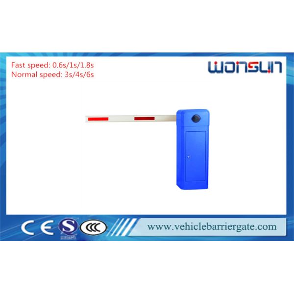 Quality Blue Remote Control Traffic Barrier Gate , Auto Closing Electric Boom Gates With RS485 for sale