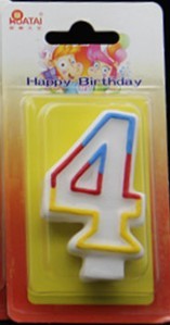 Buy cheap 7.5*4.5*1.4cm Number Birthday Candles from wholesalers