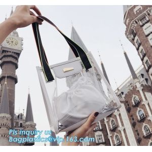 Buy cheap single shoulder pvc women's bag, girls shoulder long strip bag, Summer Detachable Women Transparent PVC Handbag Shoulder from wholesalers